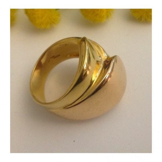 Anello in oro giallo / rosa 18kt - gr. 12