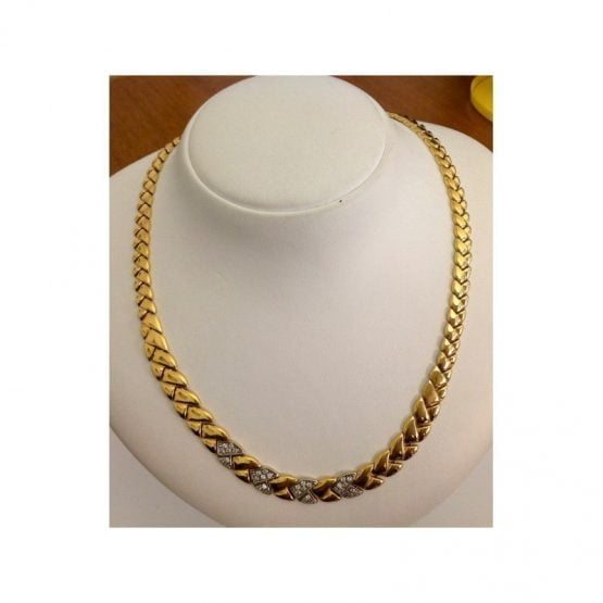 Girocollo in oro giallo 18kt con Cubic Zirconia - gr. 31.5