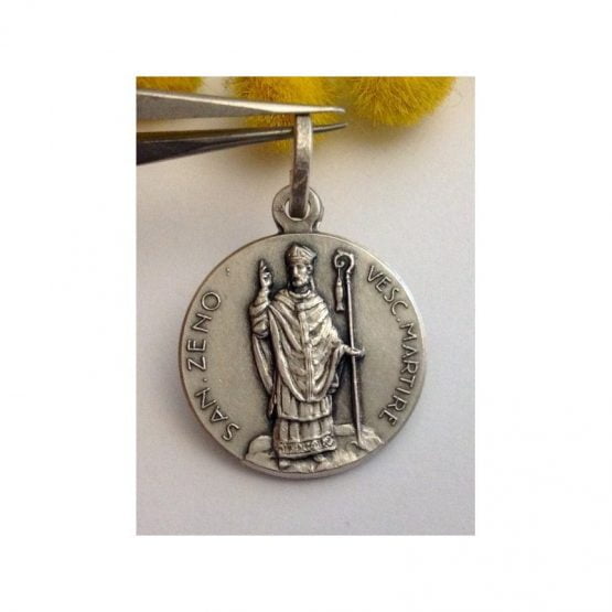 925 Sterling Silver " Saint Zeno " Medal