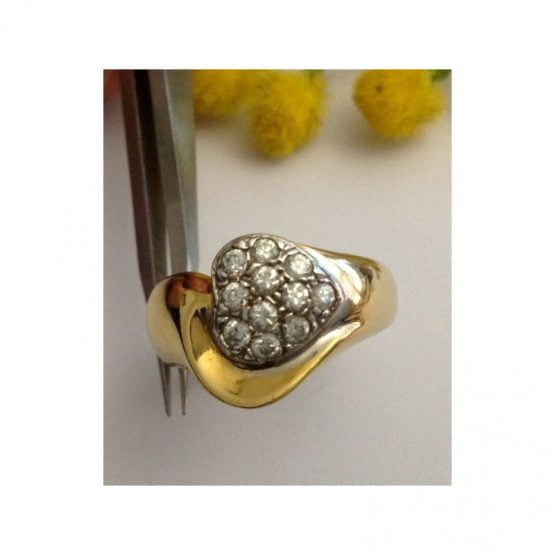 Anello in oro giallo 18kt con Cubic Zirconia - gr. 7.2