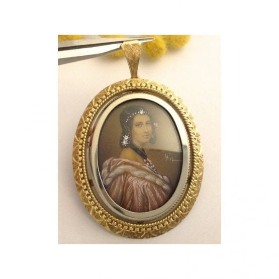 Spilla / Pendente D'epoca in oro 18kt - gr. 14.24