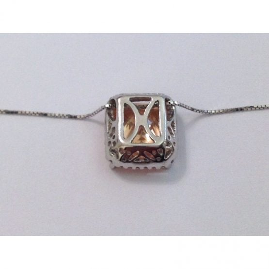 925 Sterling Silver Pendant with Cubic Zirconia + Chain - Image 4